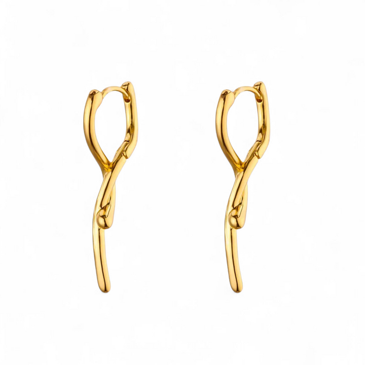 Fluid hoops i 18 karat forgyldt kobber