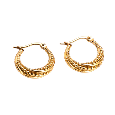 Vintage Twist Hoops – 18K Forgyldt Ædelstål