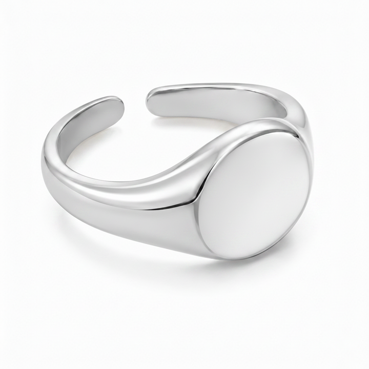 Rund konkav ring - 925 sterlingsølv
