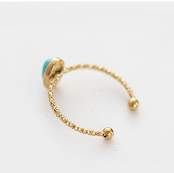 Vintage ring med turkis i 14 karat forgyldt stål