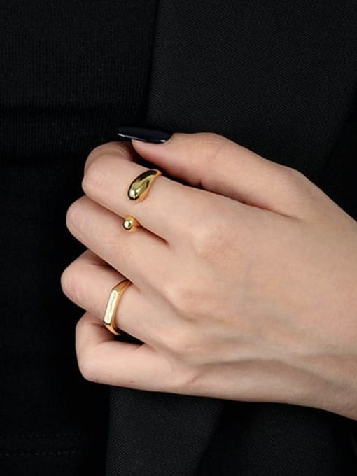 Ring åben - 18 karat forgyldt 925 sterlingsølv