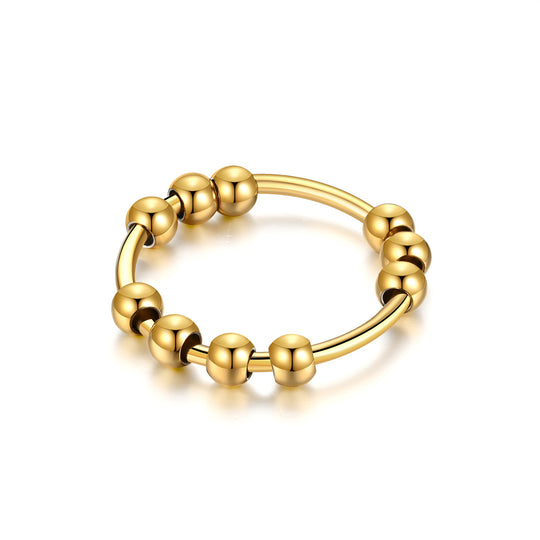 Fidget antistress ring - 18 karat forgyldt ædelstål