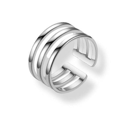 Ring 3 linjer i Titanium