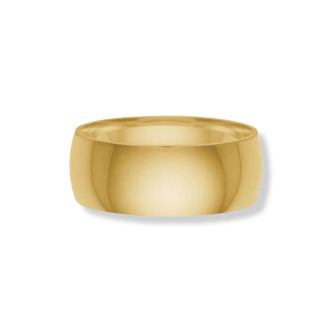 Band ring i 18 karat forgyldt titanium