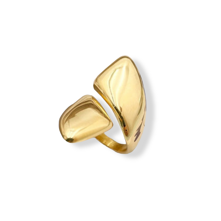 Statement ring i 18 karat forgyldt rustfrit ædelstål