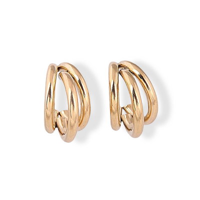 Huggie hoops i 18 karat forgyldt titanium