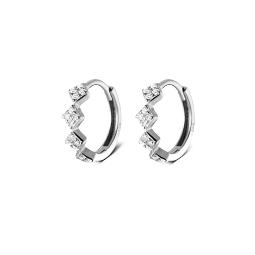 Huggie hoops med zirkoner i 925 sterlingsølv