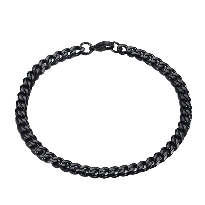 Panser armbånd - sort ædelstål