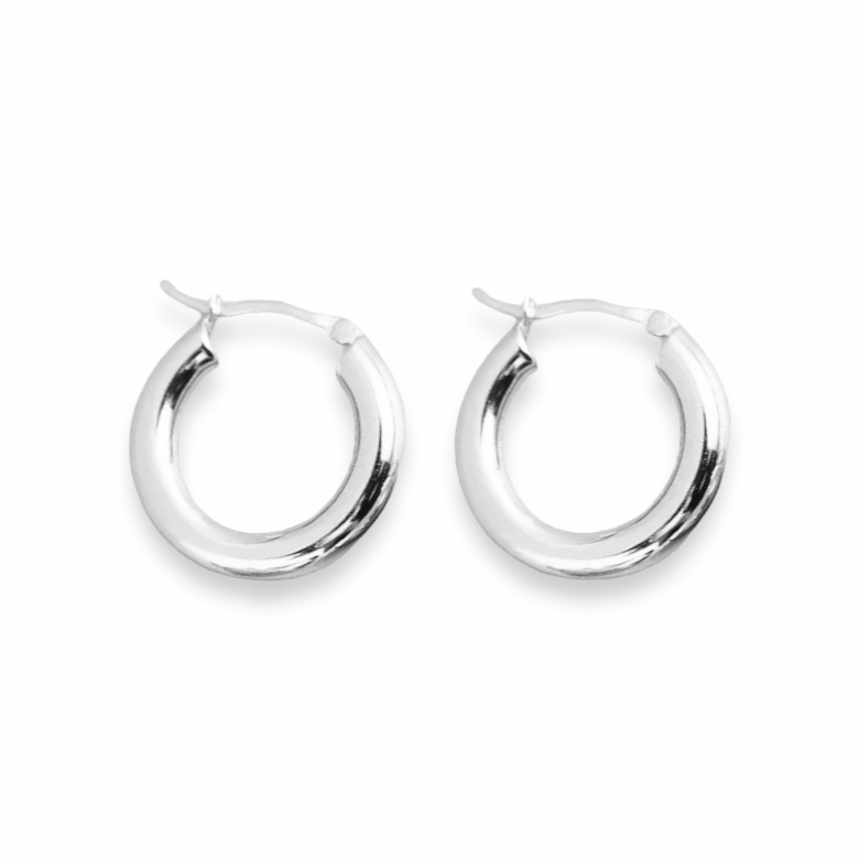 Chunky Hoops i titanium