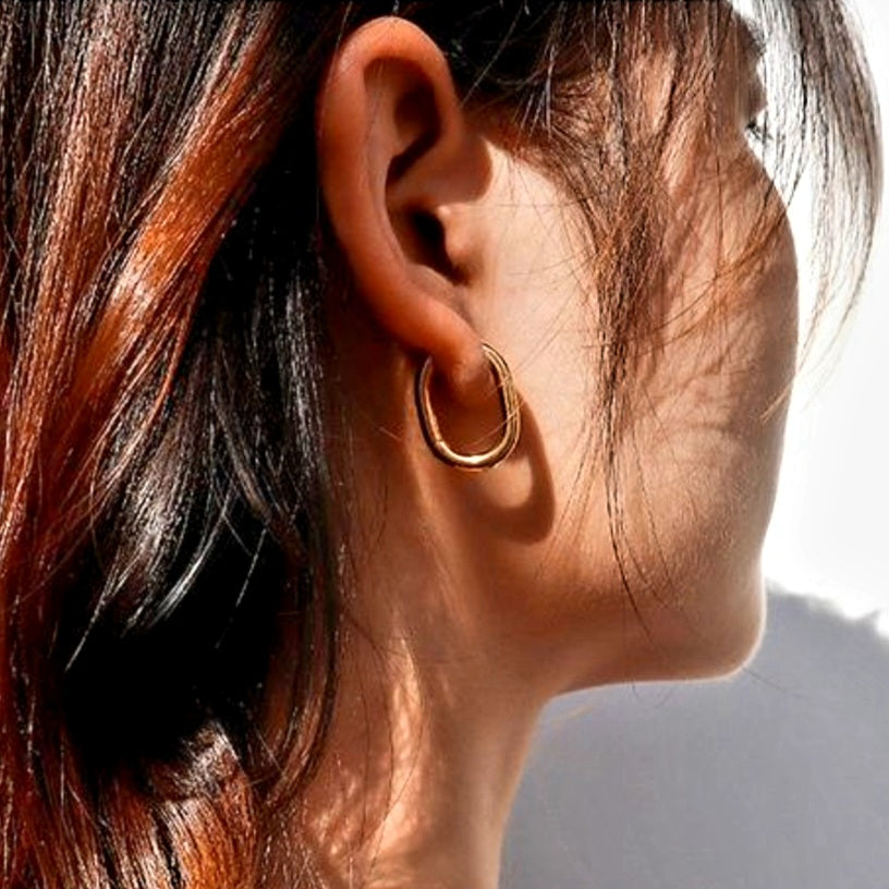 U Hoops - 18 karat forgyldt titanium