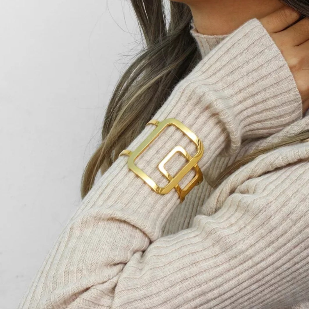 Bangle armsmykke - 18 karat forgyldt ædelstål